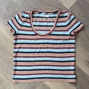 Madewell Multicolor Striped Short Sleeve Tee